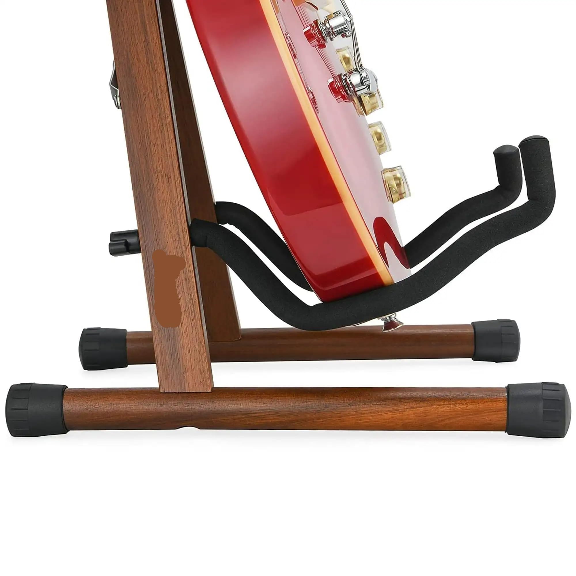 supporto chitarra Wood Guitar Stand Adjustable For Bass, Cello | Acoustic Electric Guitar Floor Stand, A Frame Folding Guitar Holder