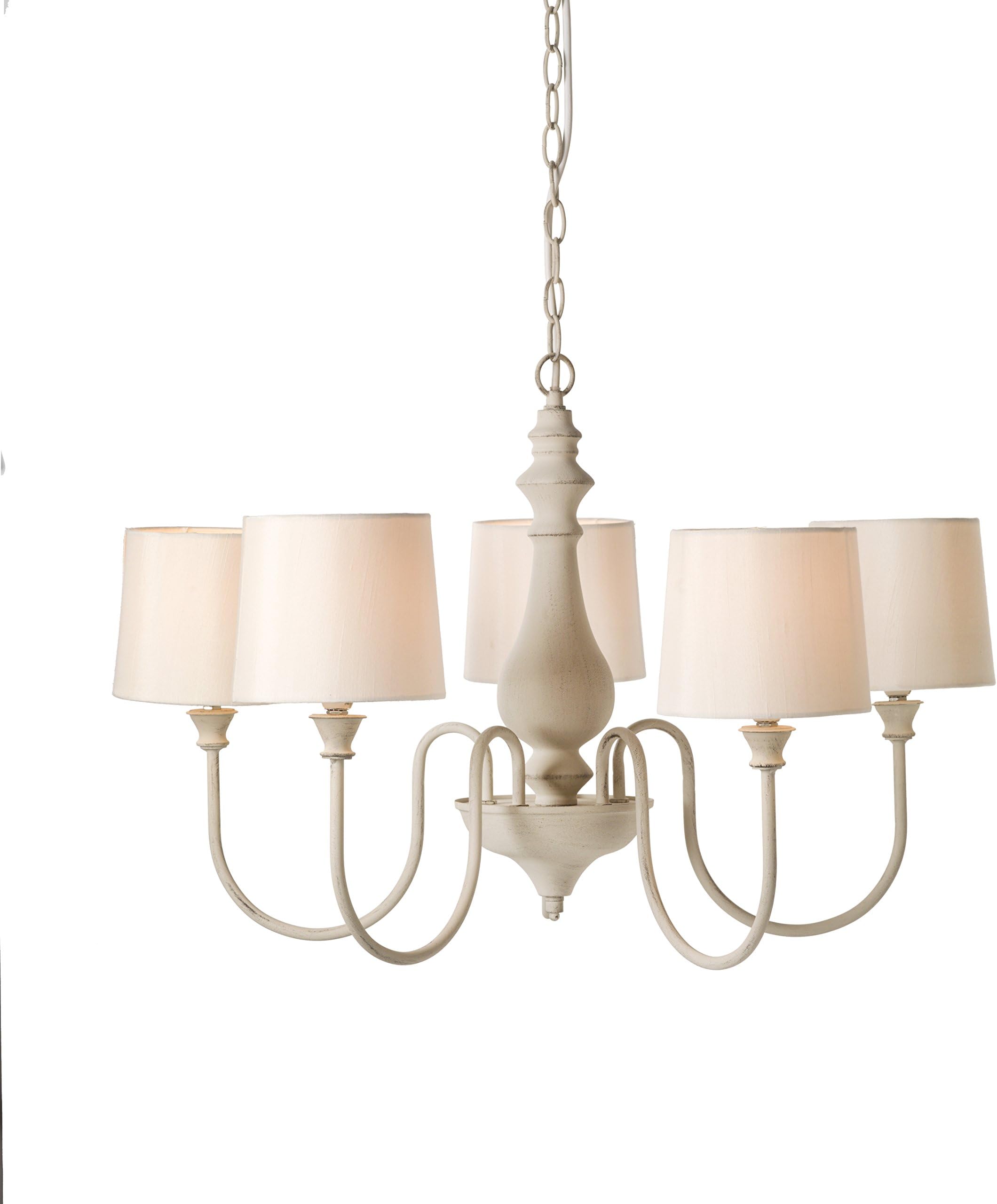 MONTEMAGGI Ceiling Pendant Light Shabby Chic Taupe with 5 Hooks