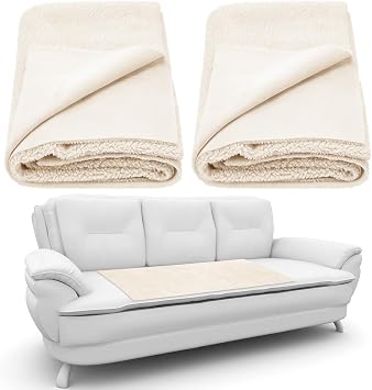 2 Pcs Medical Sheepskin Pad 24" x 30" Bed Sore Pads Medical Supply Synthetic Lambskin Bed and Furniture Protectors to Prevent Sores and Skin Irritation for Home and Mobility Use