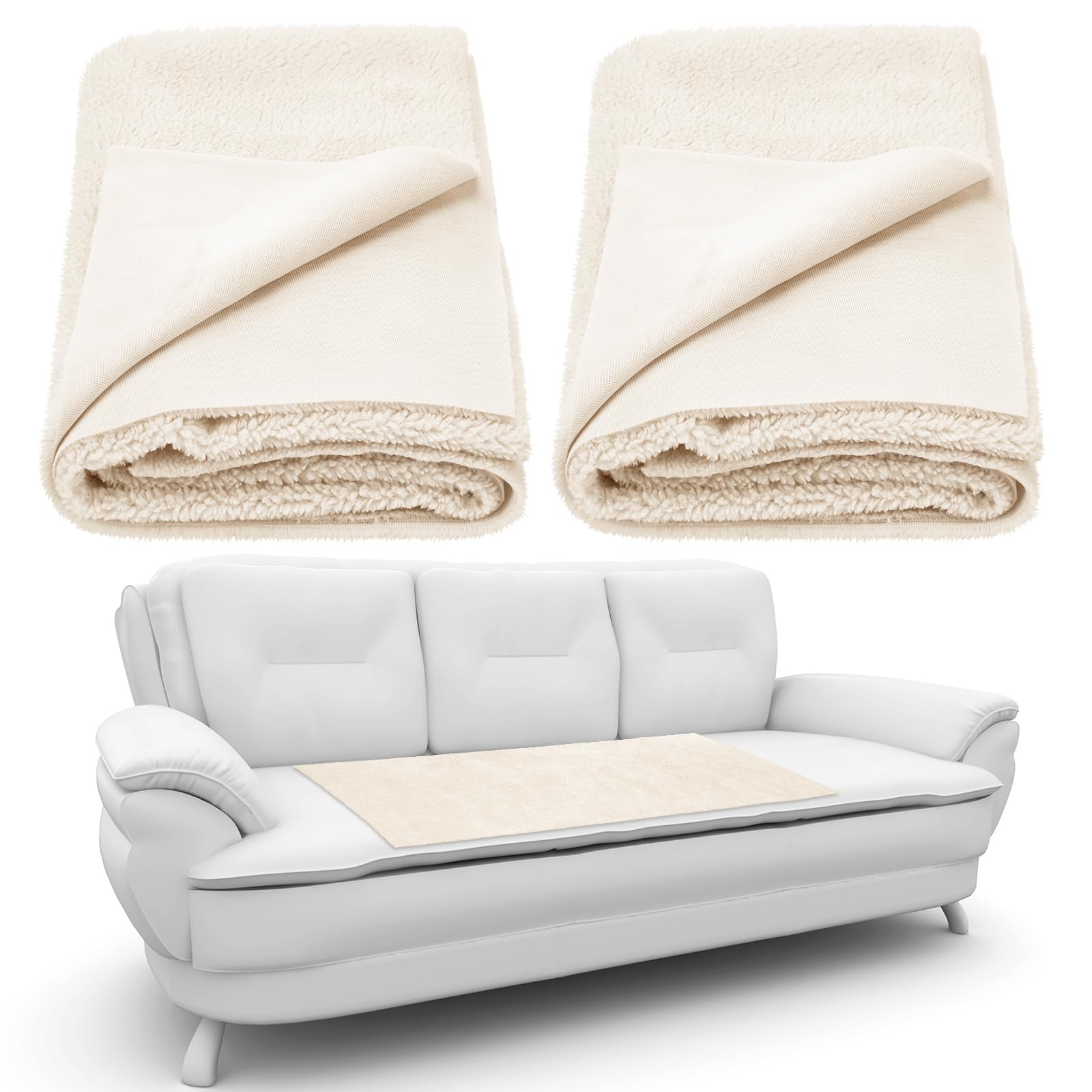 Drydiet 2 Pcs Medical Sheepskin Pad Medical Supply Synthetic Lambskin Bed and Furniture Bed Pad to Prevent Sores and Skin Irritation (30" X 40")-image-47