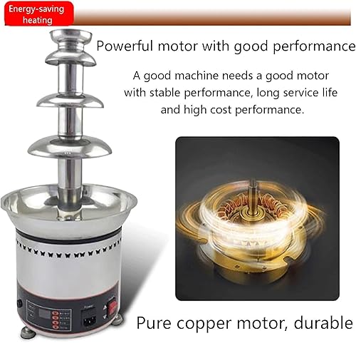 Miniatura 5 de Máquina de fuente de chocolate, para fiesta, cumpleaños, boda, chocolate, nacho, queso, barbacoa, salsa, licores (5 niveles)