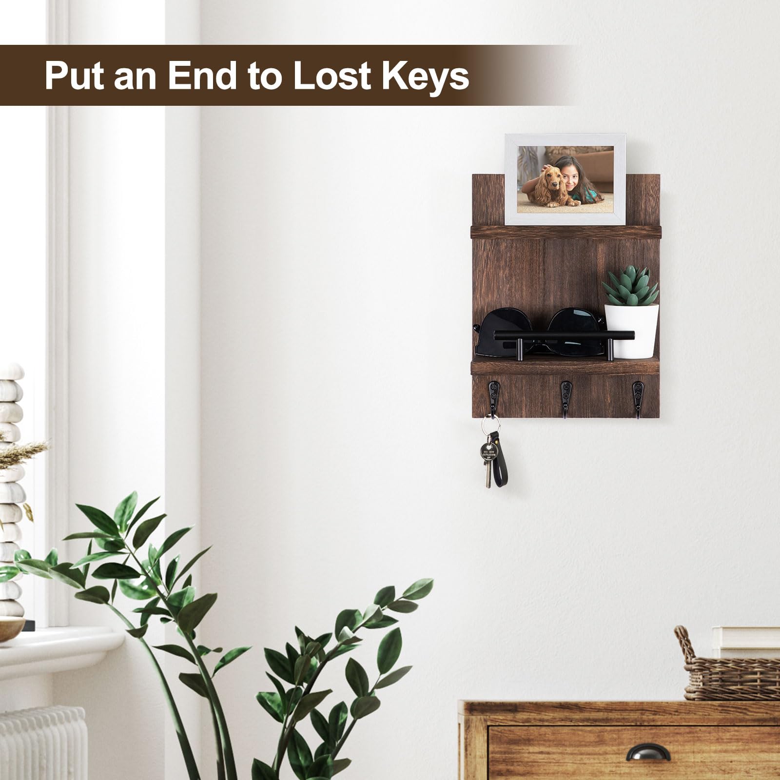 Lucundm Soporte Para Llaves Y Correo Para Montaje En Pared, image size:1600x1600