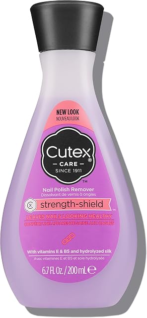 Cutex Enlèveur à ongles de couleur polonaise, laisse les ongles & Les ongles sont en bonne santé, contiennent des vitamines E, B5 & Soie hydrolysée, 6.7 - Oui, oui.