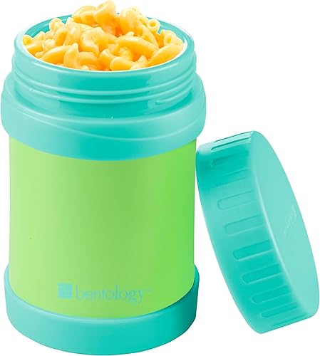 Bentology Lonchera de acero inoxidable con aislamiento de 13 onzas para niños, grande a prueba de fugas, termo de almacenamiento que mantiene