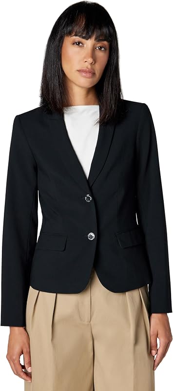 campera de traje Lux de dos botones para mujer