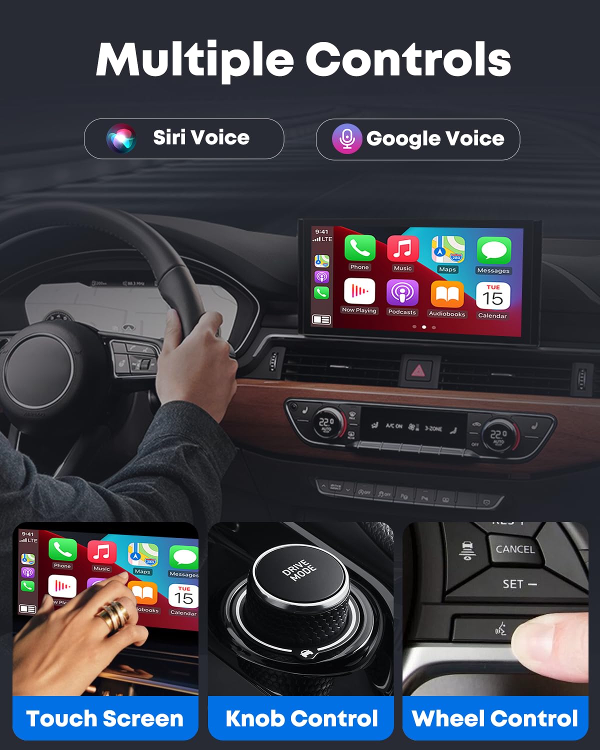 Adattatore automatico wireless CarPlay e Android: connessione rapida e stabile, Plug & Play, regolazione universale per iOS 10+/Android 11+, trasforma il tuo sistema cablato in wireless con Type-C