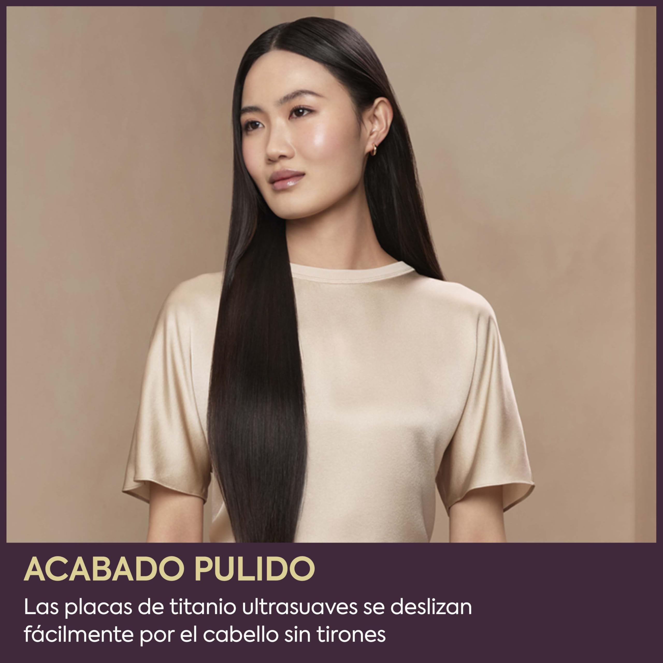 BaByliss Sensor Protect Plancha de Pelo Inteligente, Control de Calor Adaptativo, Placas de Titanio, Iones Antiencrespamiento, 5 Temperaturas (160–200°C), Calentamiento Rápido, ST491E