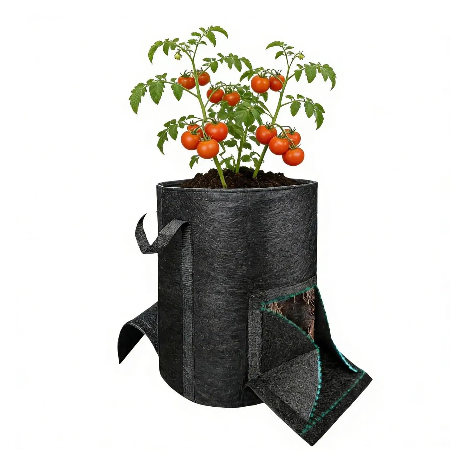 HWJFDC Potato Growing Bags 10 Gallons 15 Potato Grow Bags Non-Woven Carrot Planting Container Felt Fabric Tomato Planter Bucket(15 gallons)