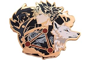 One-of-a-Kind Cartoon Character Brooch Enamel Backpack Pin, - Leather Jewelry Pouch