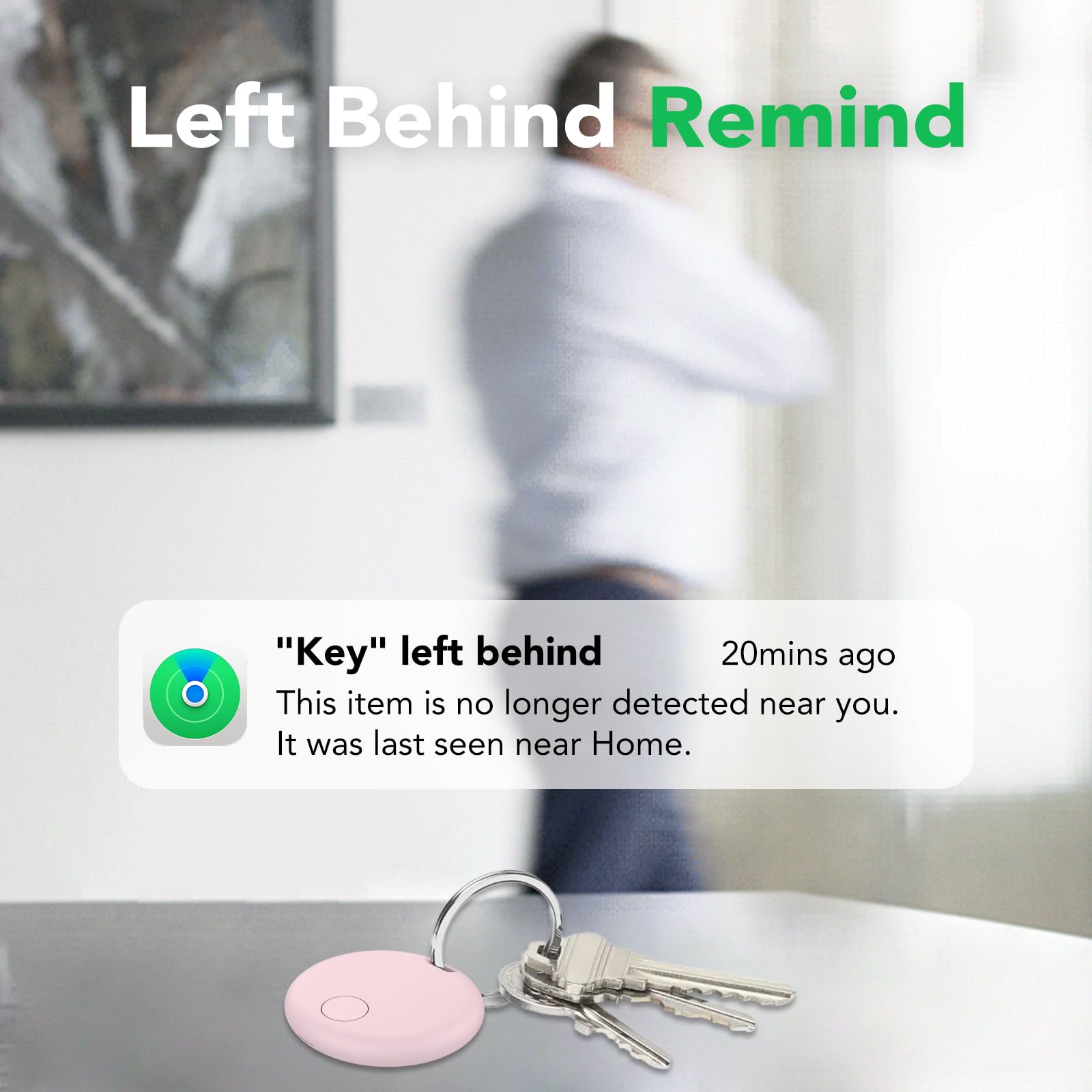 Air Tracker Tags, Smart Bluetooth Tracker Works with Apple Find My (iOS Only) App, 1 Pack — view 5