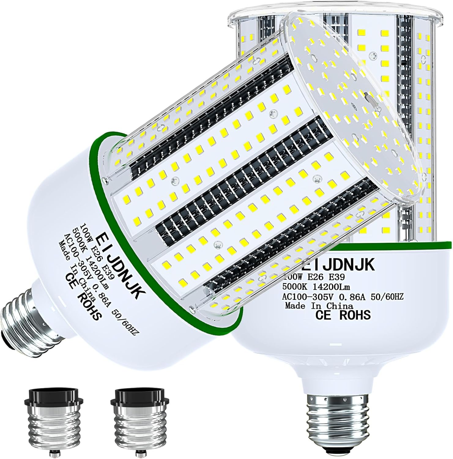 100W LED Corn Light Bulbs 1000W Equivalent,5000K Daylight Super Bright LED Corn Bulb, E26 E39 Base for Indoor Outdoor Warehouse Workshop Garage High Bay Lighting
