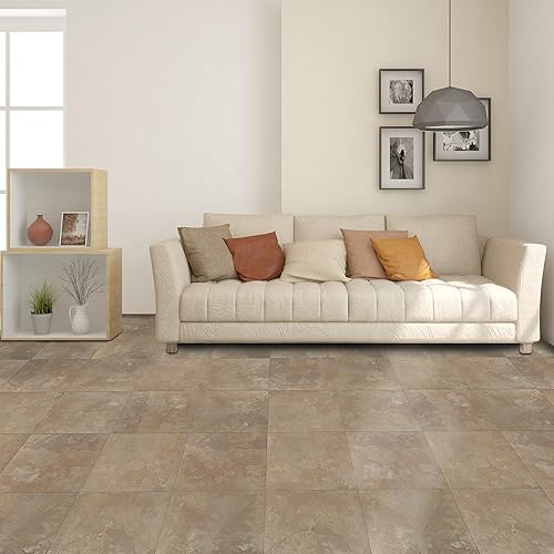 Miniatura 67 de Nexus - Azulejos de vinilo autoadhesivos de 12 pulgadas, 20 azulejos de 12 x 12 pulgadas, patrón negro, suelo de bricolaje para despegar y pegar