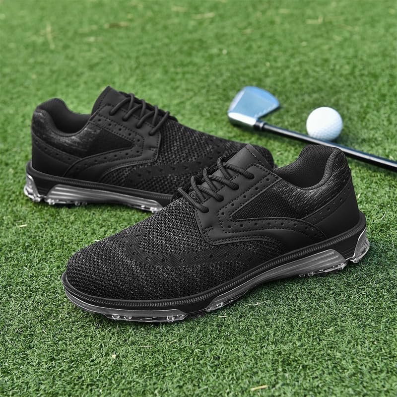 ULTIANT Men's Golf Shoes Fixed Nailless Sole Lightweight Breathable Spikeless Outdoor Footwear Size7.5-13 - Image 3