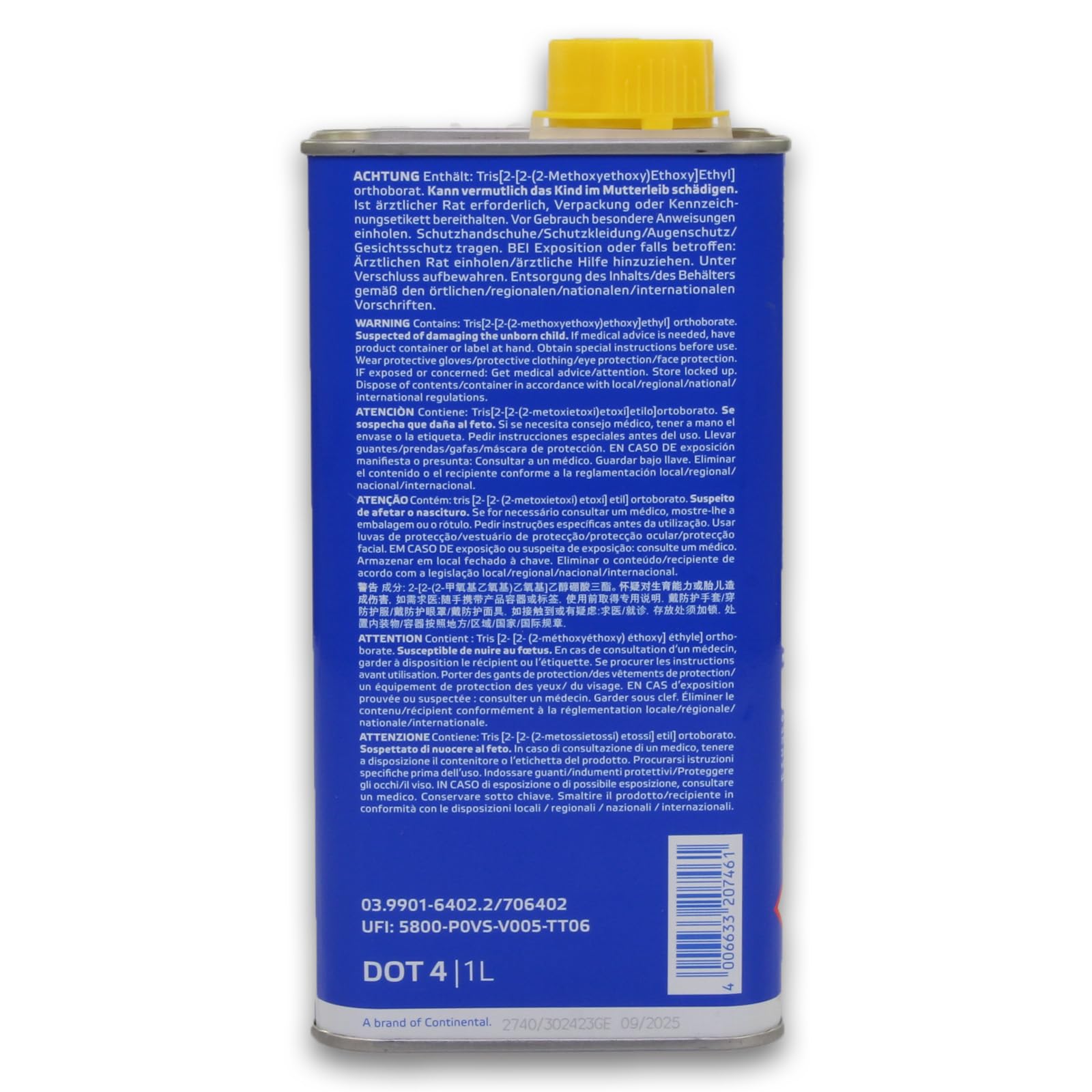 ATE 3X ORIGINAL Bremsflüssigkeit Brake Fluid SL.6 DOT4 1 Liter / 03.9901-6402.2
