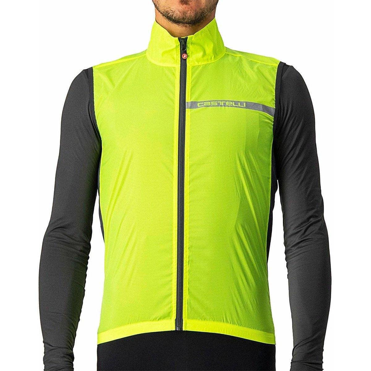 CASTELLI 4521512-032 SQUADRA ST. VEST Sports vest Men's Yellow Fluo/Dark Gray L
