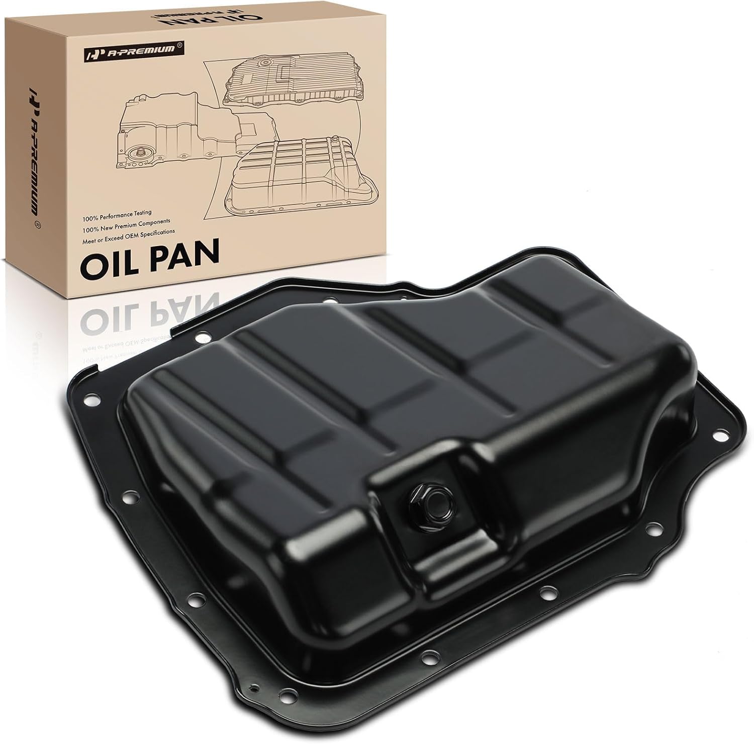 a-premium engine oil pan sump with drain plug compatible with hyundai sonata 2015-2018, tucson 2016-2018, elantra 2017-2020, elantra gt 2018-2020, kona 2018-2020, veloster 2013-2017 2019-2020, 1.6l