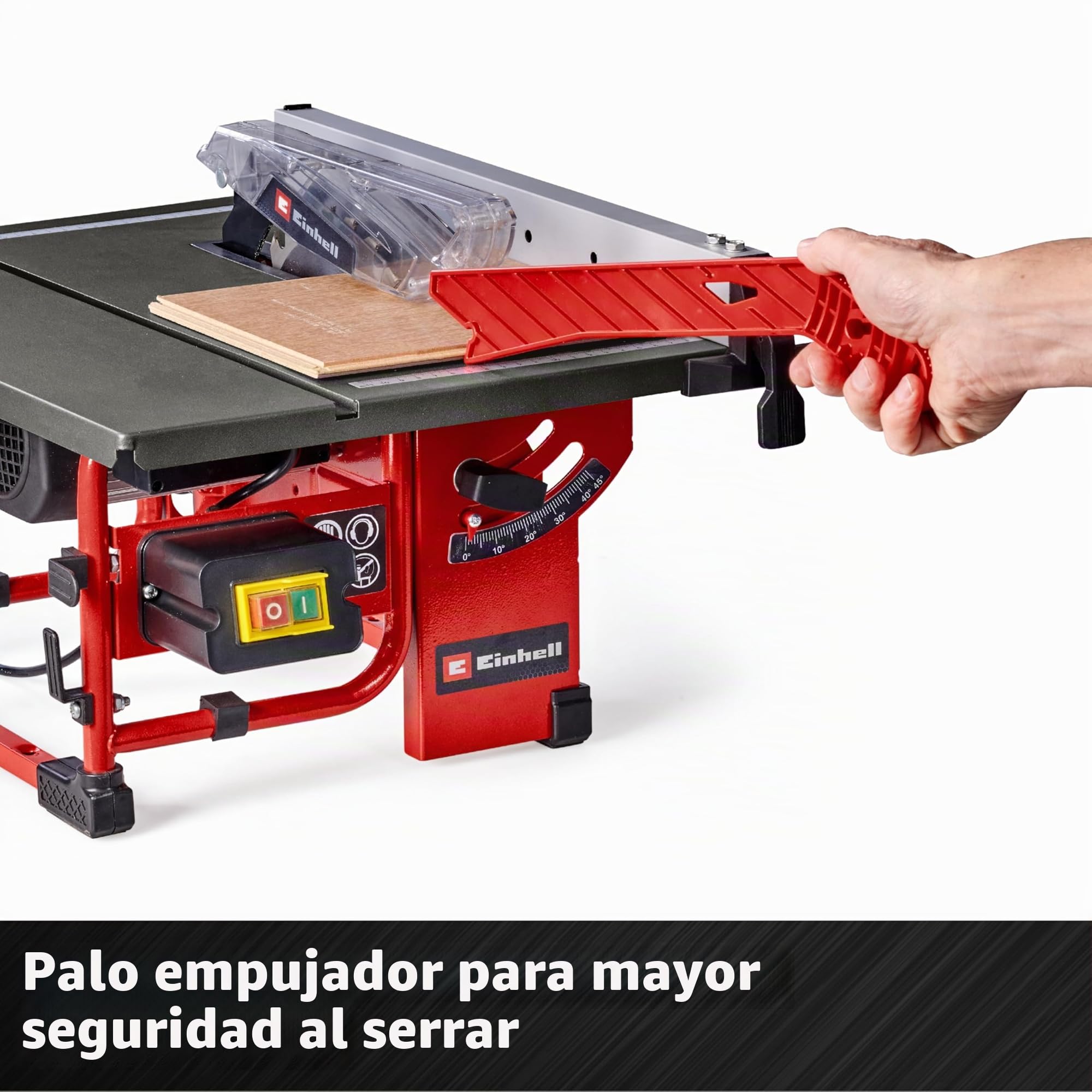Einhell TC-TS 8 I - Sierra circular sobre mesa (800 W, altura de corte 45 mm, hoja Ø 200 mm, tope de ángulo, tope paralelo, conexión para aspiradora, con cuchilla de carburos de tungsteno)