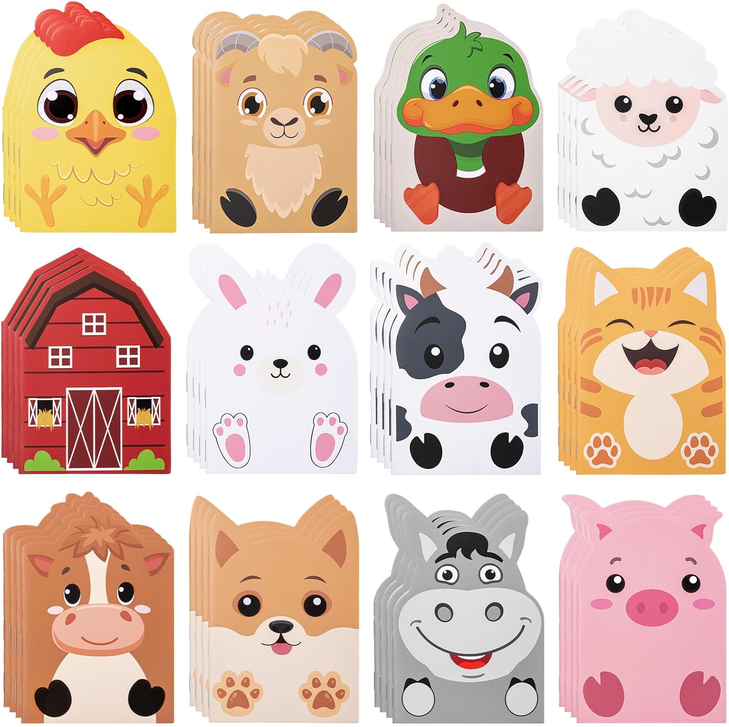 Maxdot 48 Pcs Jungle Animals Mini Notebooks Bulk Graduation Party Favors Gift Small Cute Pocket Notepads with 20 Sheets, Gifts for Birthday, Back to School Party Classroom Prizes Gift