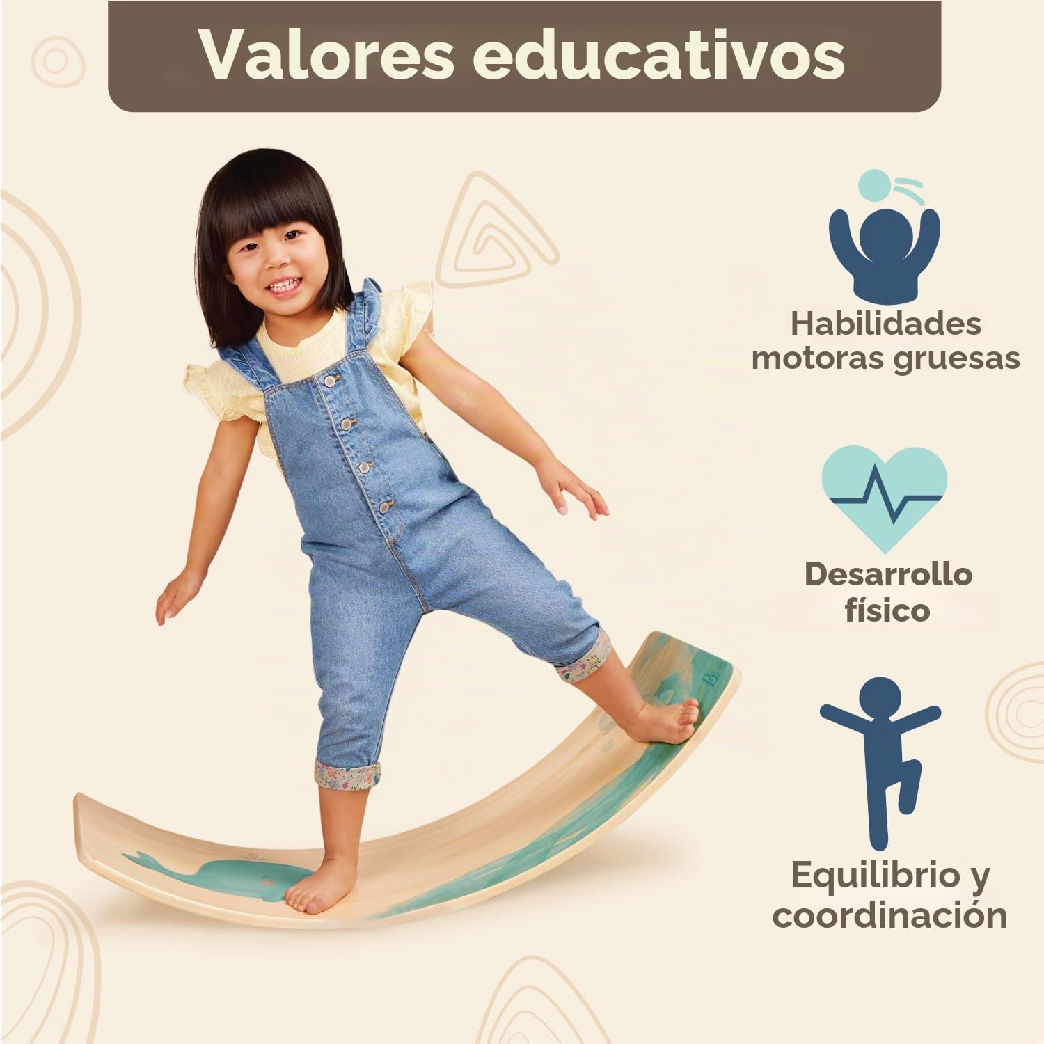 B. toys Teeter-Toddler, tabla y silla de equilibrio con cojín