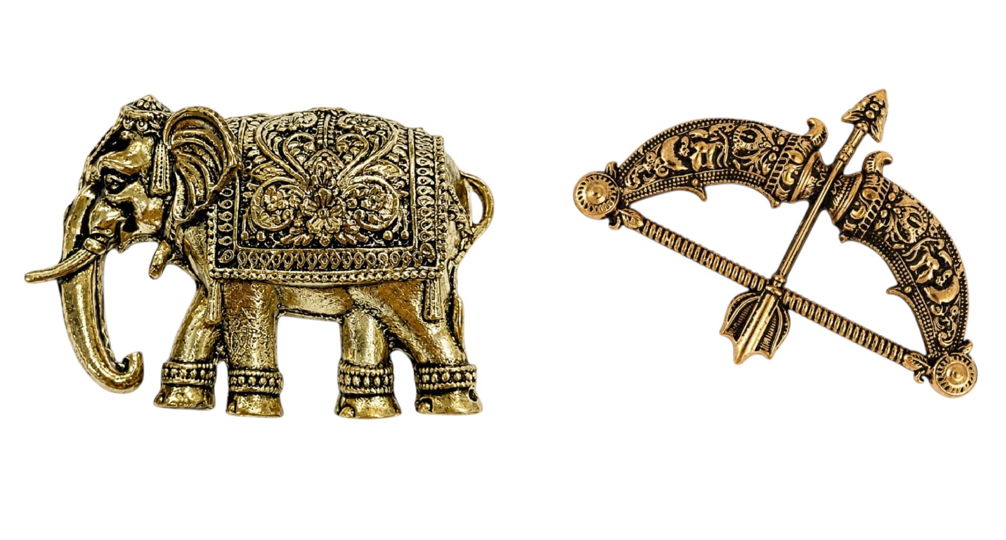 fashmade “where fashion is made” FashMade Pack of 2 Unisex Brooch Danush & Golden elephant Hathi Combo for Men & Women | Designer Lapel Pin Set | Suit, Coat Pin, Blazer Pin, Wedding, Fashion Accessory-picture-10