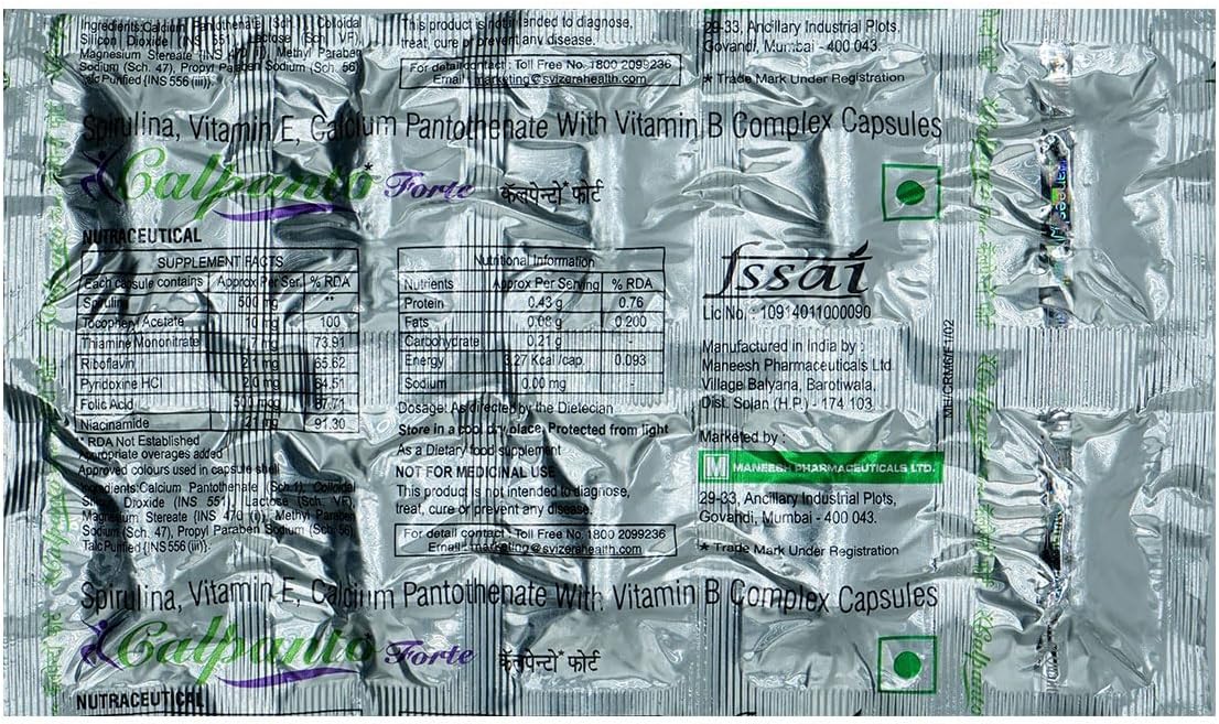 Calpanto Forte - Strip of 10 Capsules