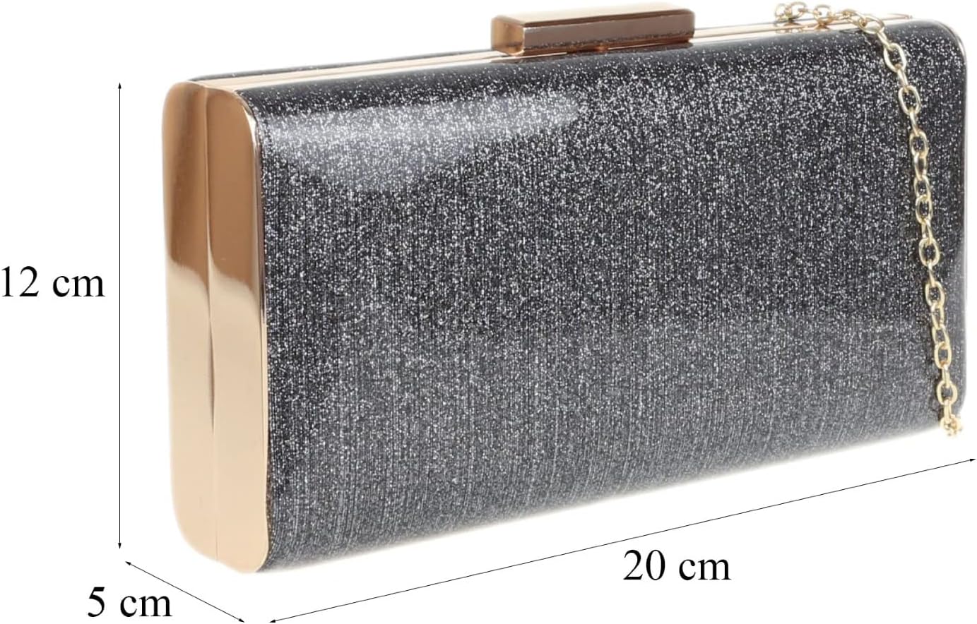 Girly HandBags Womens Glitter Compact Clutch Bag