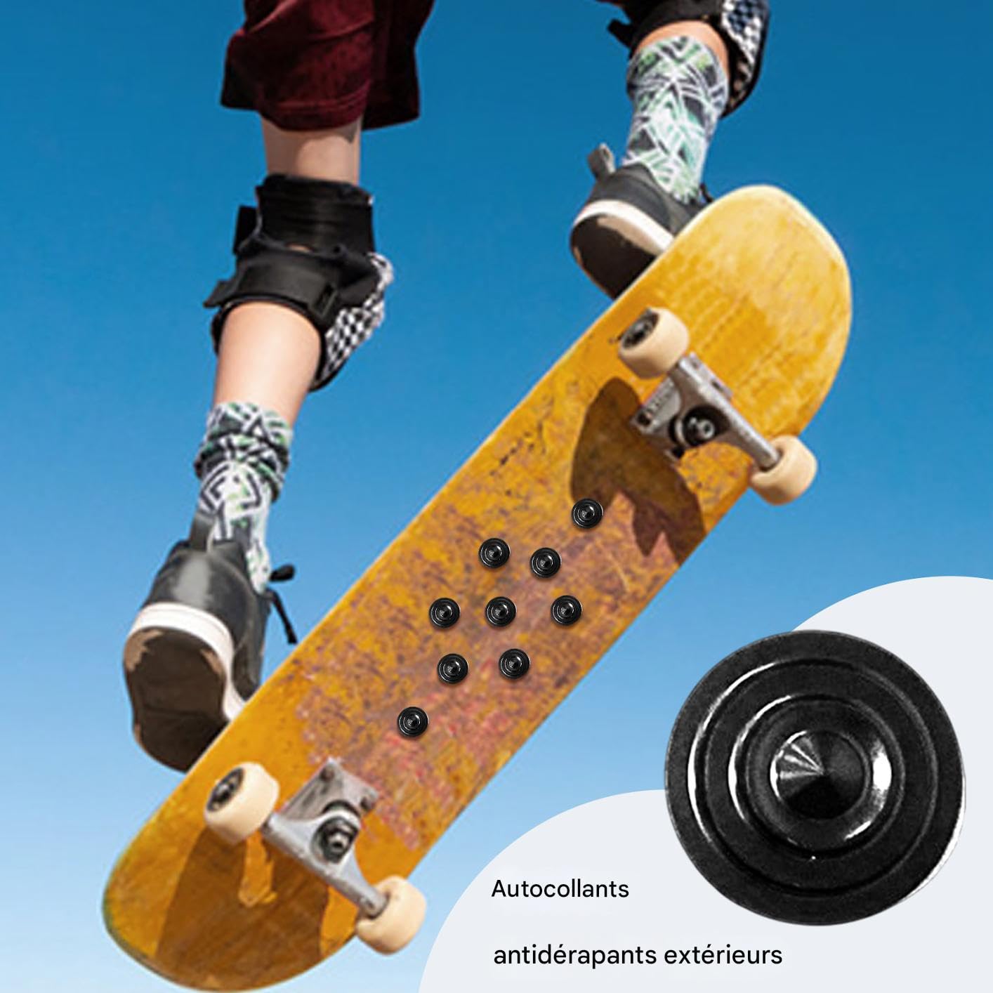 Pad Da Snowboard | 9 Pezzi Antiscivolo per Snowboard con Coni Di Trazione | Allenamento per Sport invernali Uomini Donne