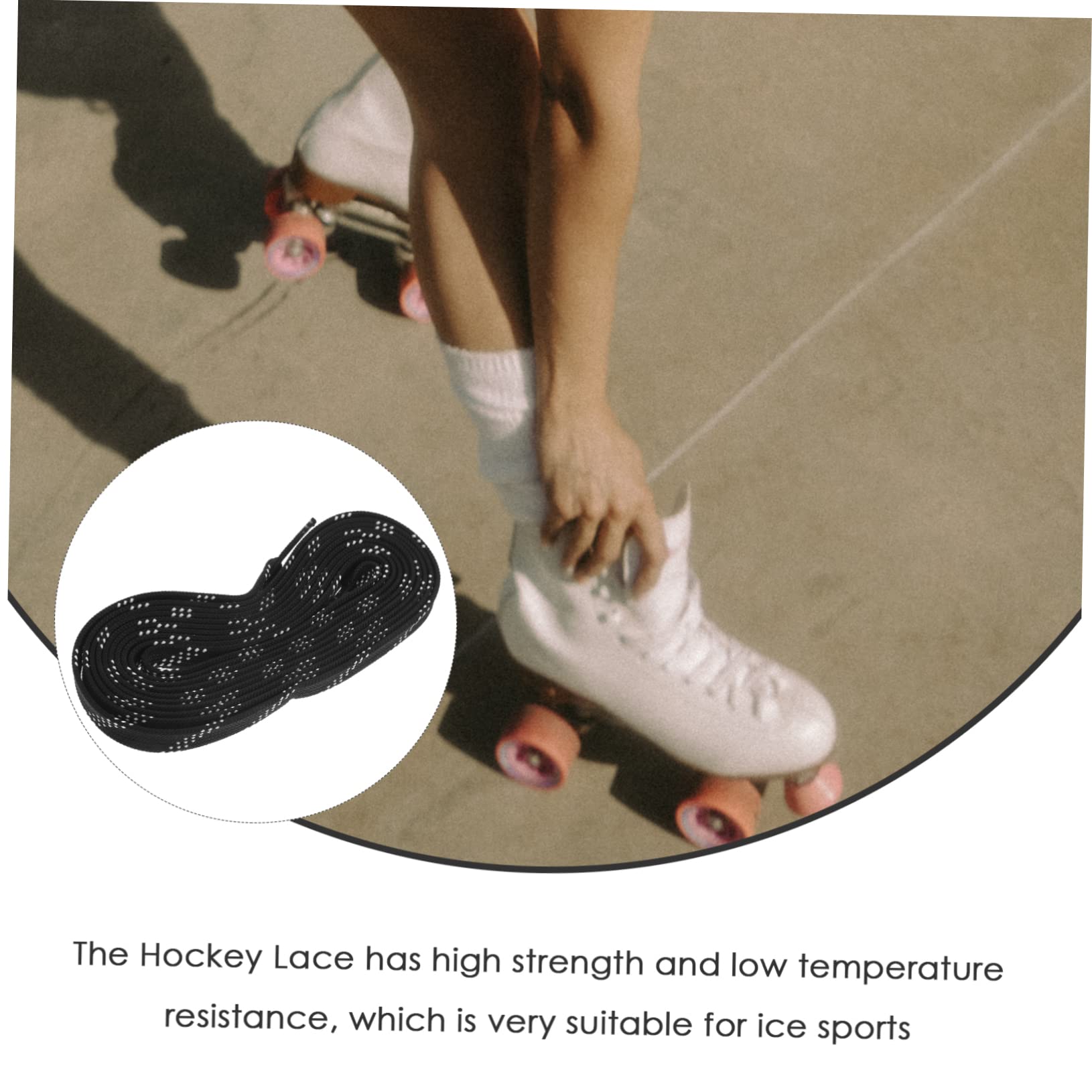 BESPORTBLE 5pièces Lacets De Hockey Imperméables Cire pour Patins à Glace Résistance à Traction pour Sports De Glisse