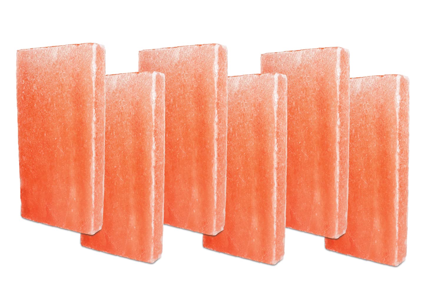 Himalayan Secrets® Salt Tiles | 8"x4"x1" | 6-Pack of One Inch Thick Salt Plates | Use for Grilling, Serving or Decor