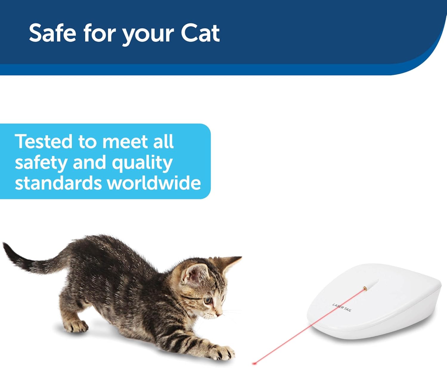 PetSafe Laser Tail Automatic Laser Light - Interactive Cat Toy - Encourages Exercise - Self-Propelling Motion Toy - Battery Operated - Safe for Cats - Hands Free Play