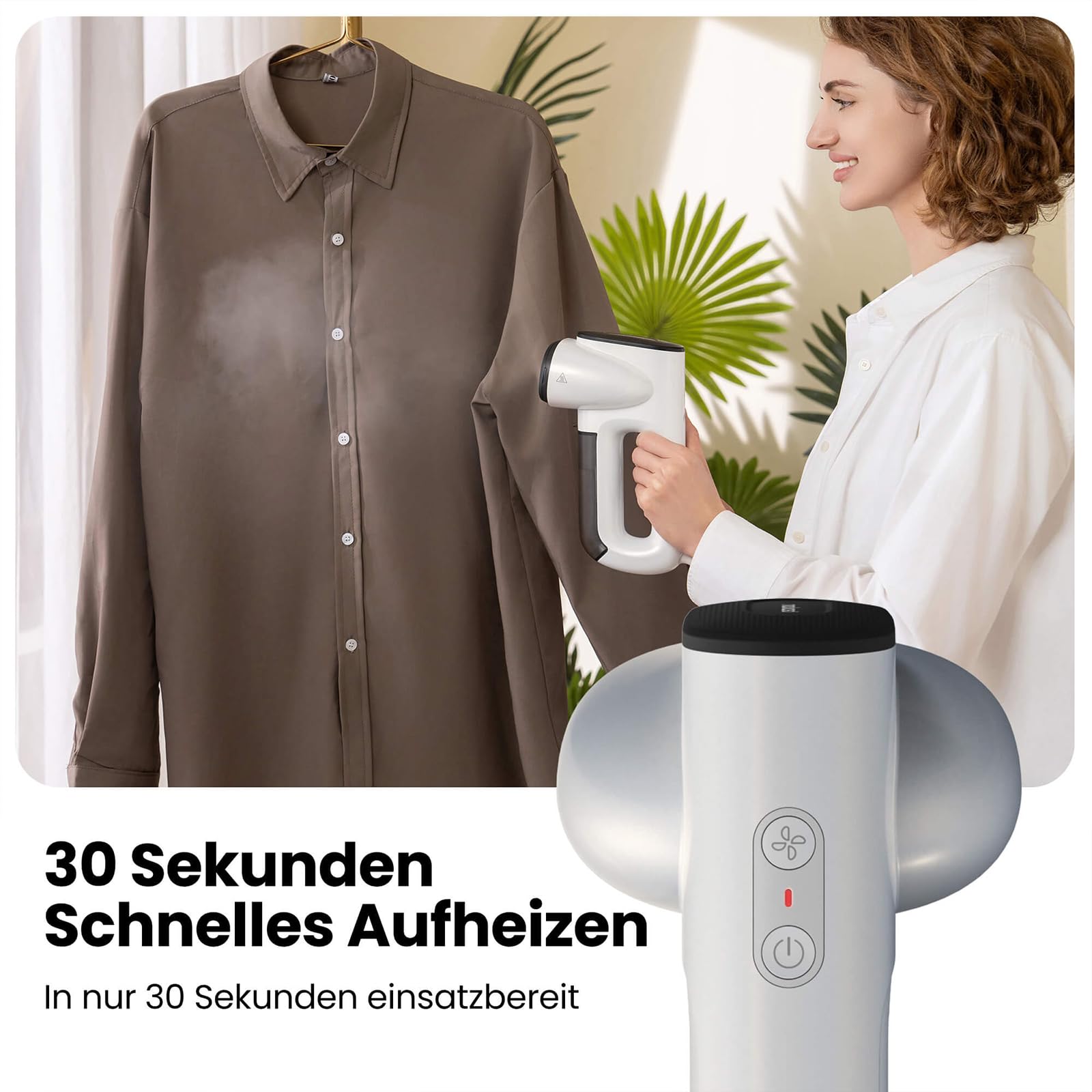 Neakasa Magic 1 Steamer Dampfglätter mit Saugfunktion, tragbarer Reisedampfglätter, 2300 Pa Saugleistung, Großer abnehmbar Wassertank, 30Sekunden Aufheizen, Dampfbügeleisen 2 in 1, (220V-243V)