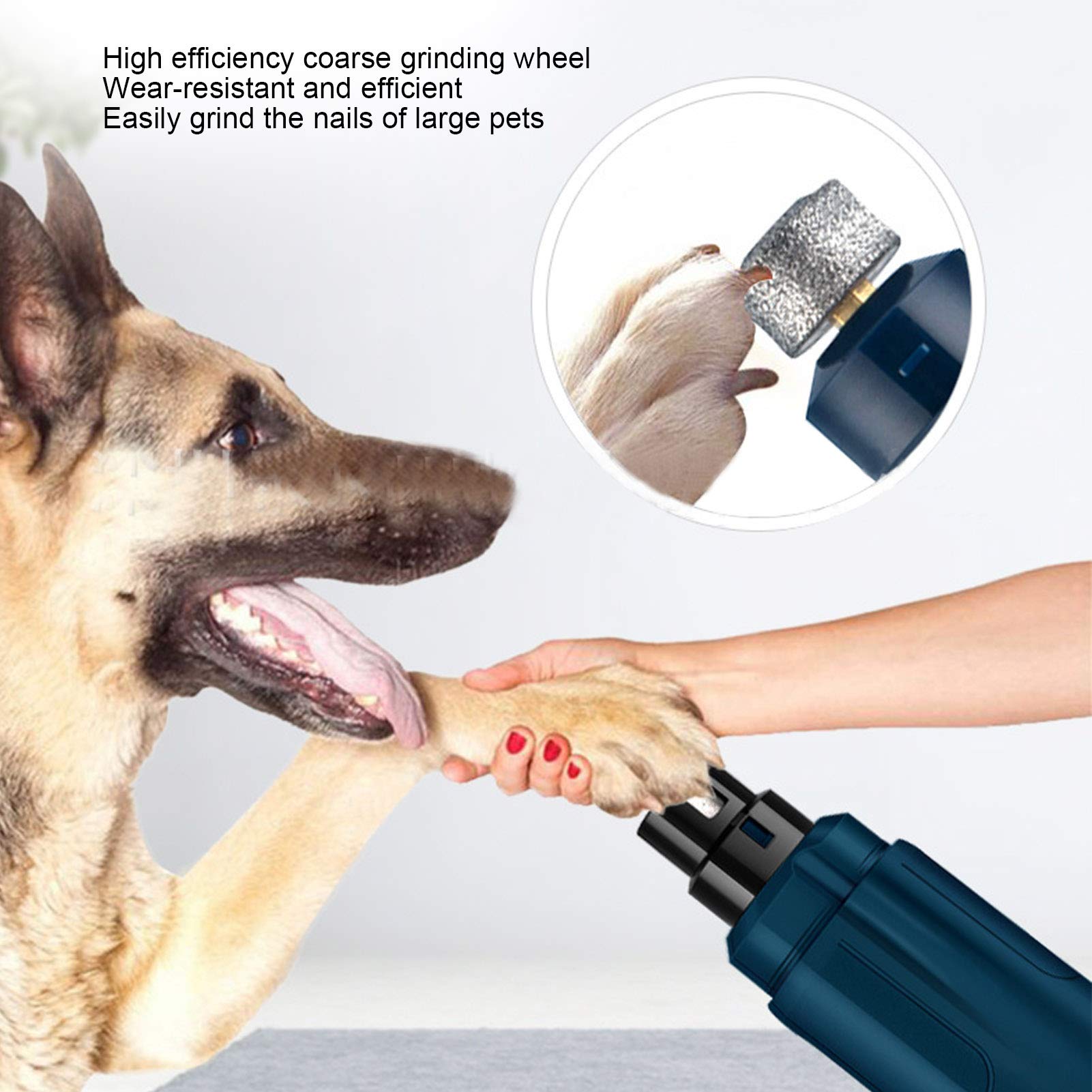 Broyeur à Ongles pour Chien, Coupe-Ongles électrique Rechargeable LED Professionnelle pour Animaux de Compagnie, Outil de toilettage de Pattes de Moteur Ultra Silencieux à 2 Vitesses