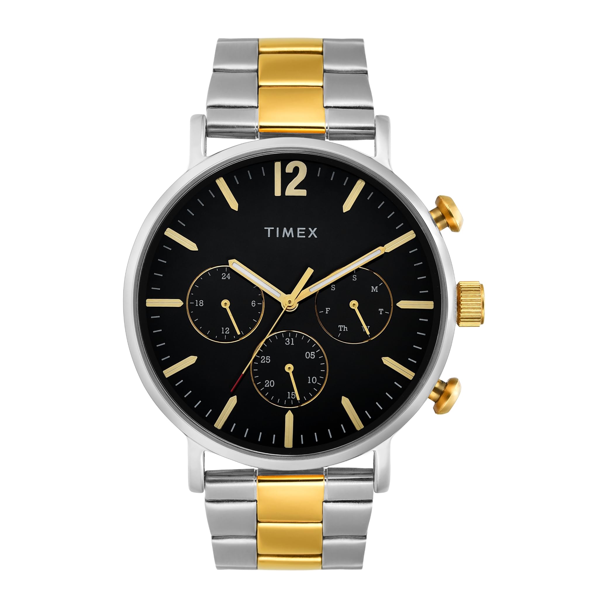 TIMEX Stainless Steel Men Black Round Multifunction Dial Analog Watch- Tweg20027 (B0CQRQHJ41) Amazon Price History, Amazon Price Tracker