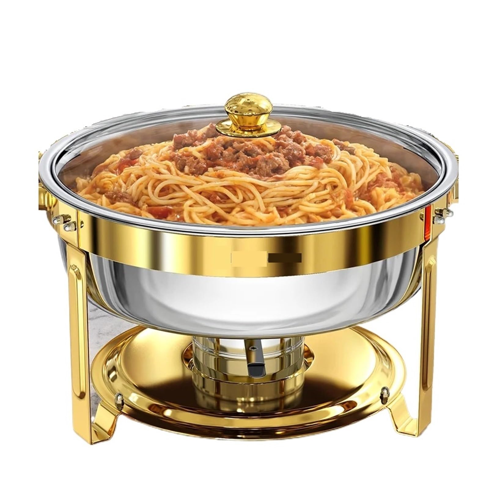 Scaldavivande Tondi in Acciaio Inox for Buffet, Catering Ed Eventi Calore A Lunga Durata(2PCS)