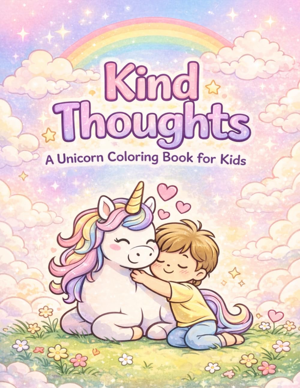Kind Thoughts: A Unicorn Coloring Book for Kids: Positive Affirmations, Calm Moments & Confidence-Building Coloring Pages for Kids Ages 4–8