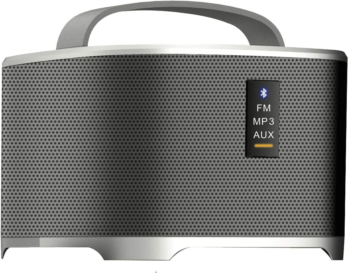 Front panel of the detachable Soundstream speaker showing indicator lights