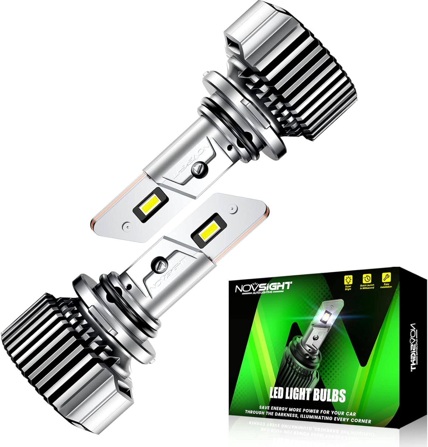 Buy NOVSIGHT H4 9005 LED Headlight Bulbs, 100W 20000 Lumens 600