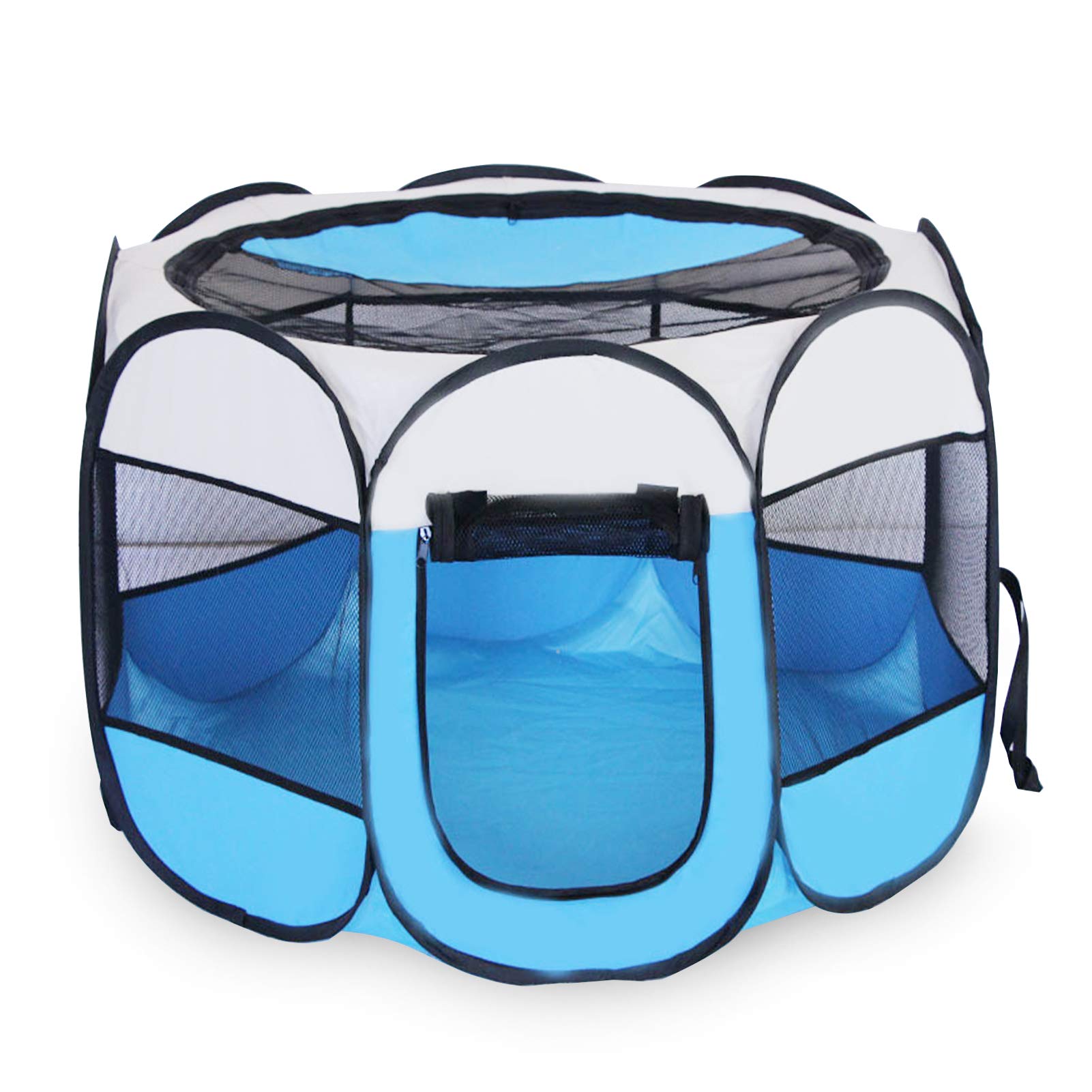 Corralito portátil plegable para mascotas, para gatos, perros, malla de PVC, viajes, camping, uso en interiores, ejercicio, caseta, parque infantil, funda de transporte