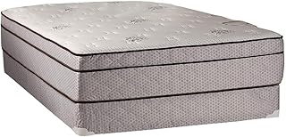 DS USA Fifth Ave Plush Foam Encased Eurotop (PillowTop) Twin Size Mattress and Box Spring Set with Mattress Cover Protector - Fully Assembled, Orthopedic, Spine Support, Longlasting Comfort