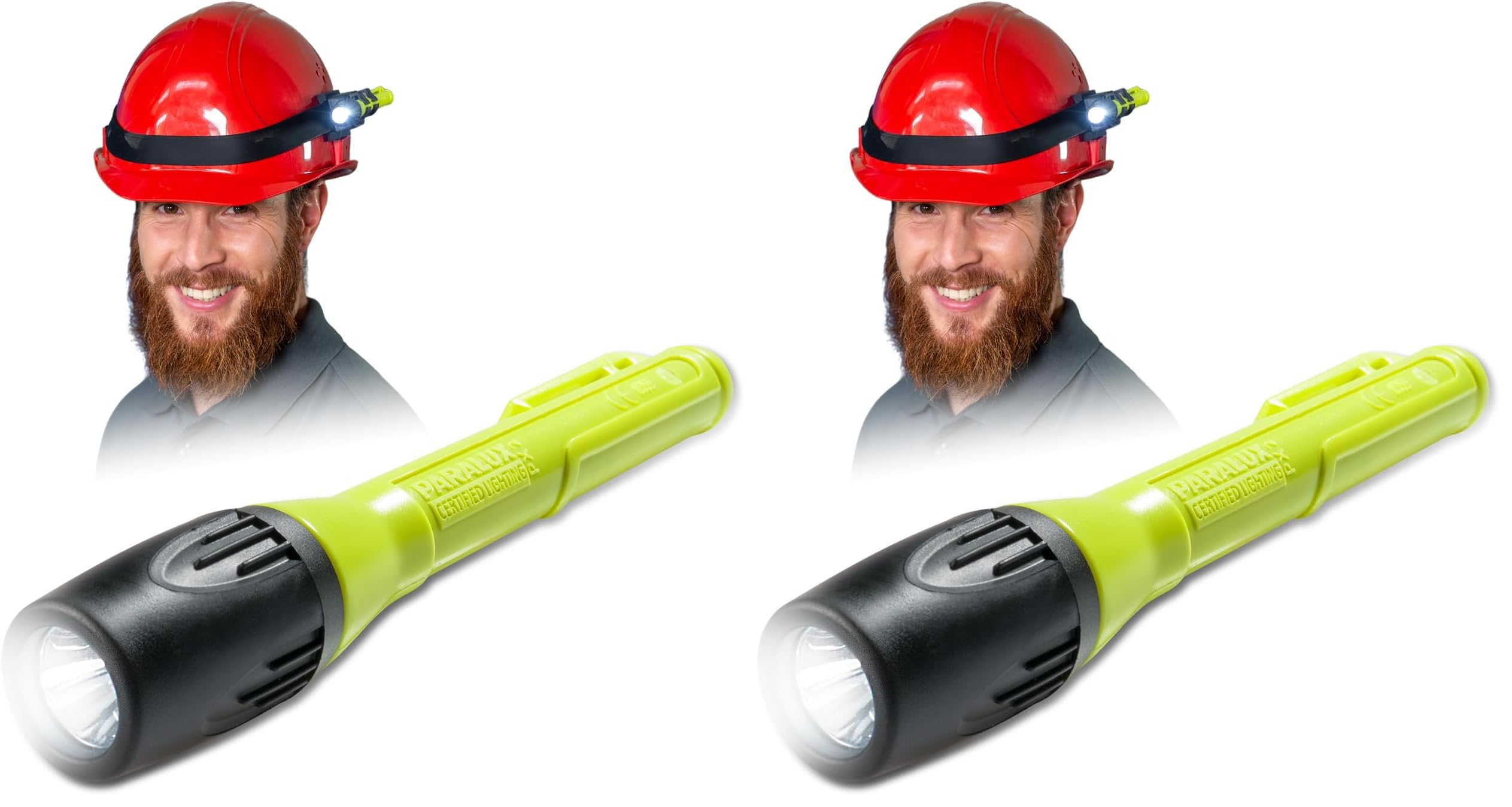 Parat PARALUX PX2 | LED Sicherheitsleuchte 30 Lumen | ATEX Helmlampe für Zone 1 | Wasserdichte & staubdichte Helmlampe mit CREE LED & Clip | Kompatibel mit PARASNAP® | Für Arbeit & Werkstatt