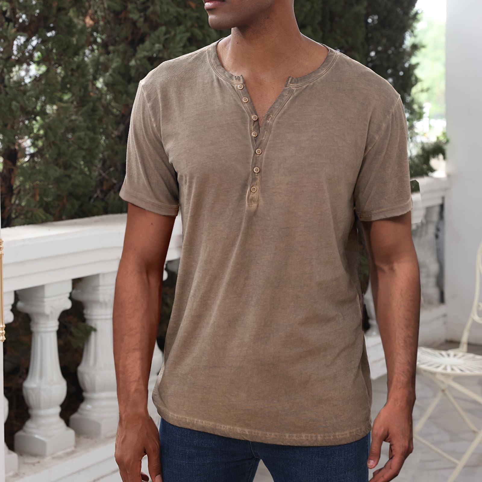 YawYews Maglia Manica Lunga Uomo Maglietta Cotone Uomo T Shirt Manica Lunga Aderente Lunghe Vintage retrò M-3XL