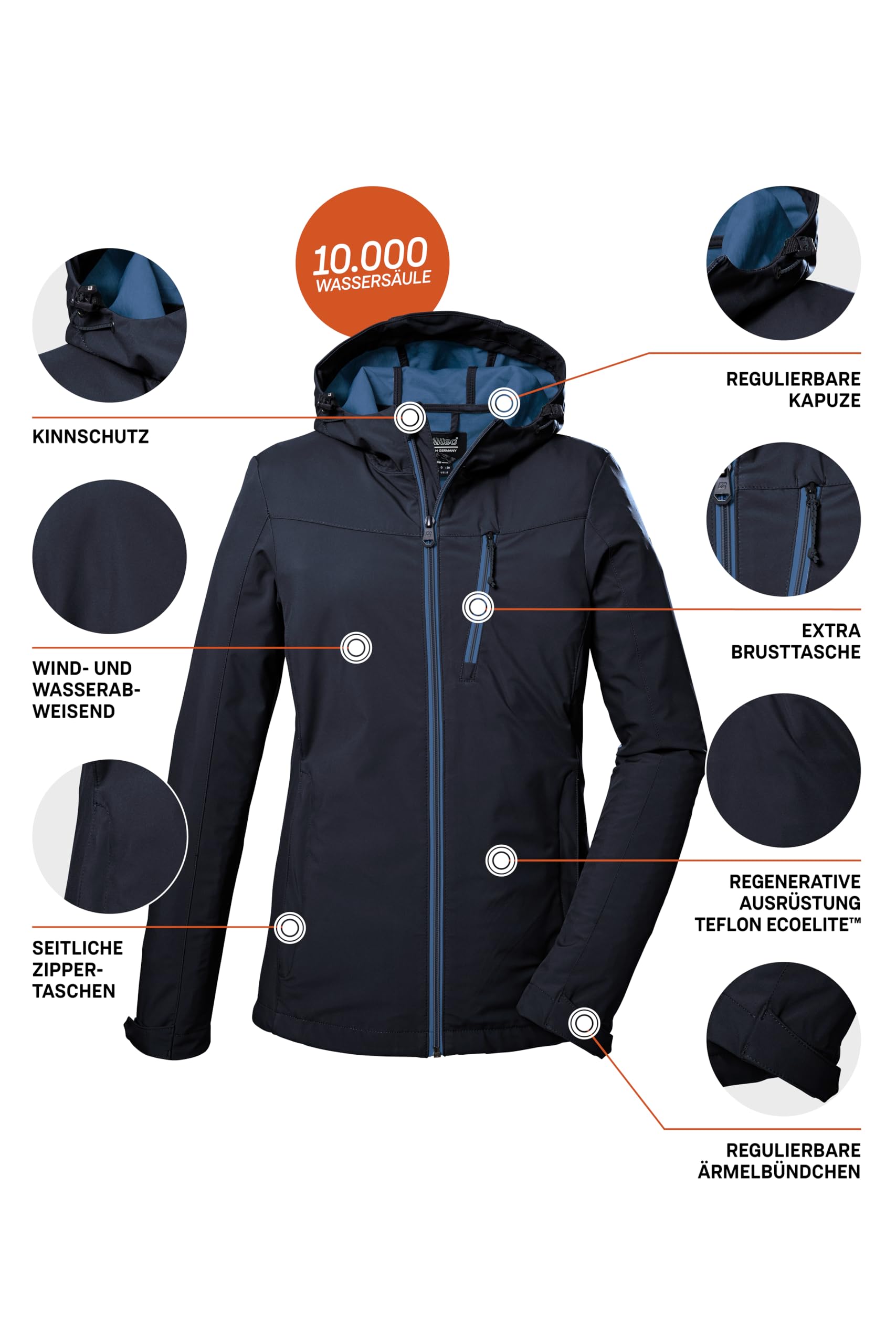 Killtec Kurtka typu softshell/kurtka outdoorowa z kapturem Women´s Kos 89 Wmn Sftshll Jckt