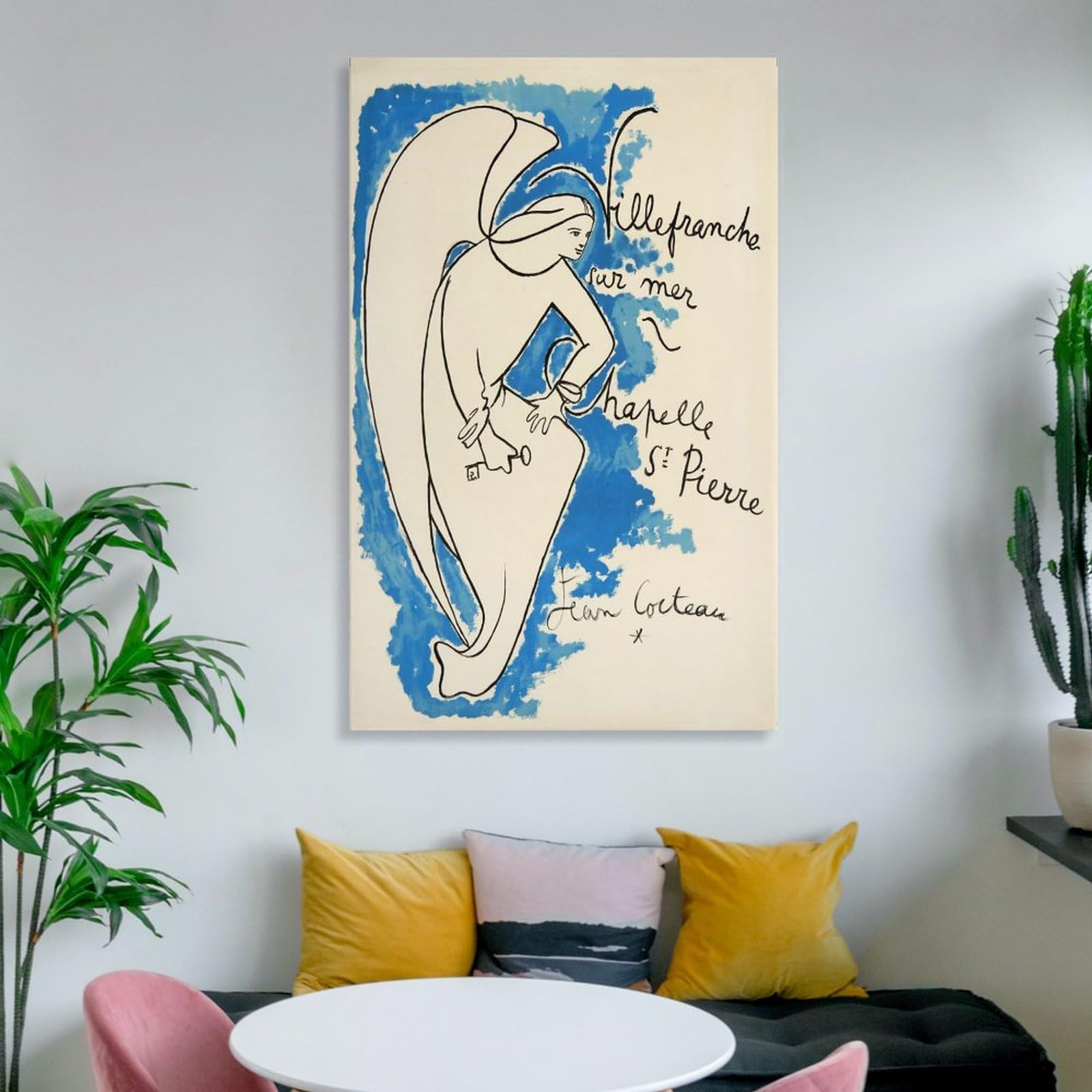 Amazon.co.jp: ジャン・コクトー 絵画抽象アートポスター キャンバス