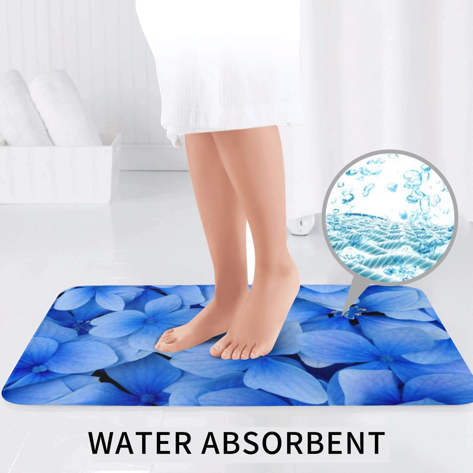 Set di 3 tappetini da bagno con motivo floreale tropicale, in flanella, morbida, antiscivolo, con coperchio, per decorare la casa