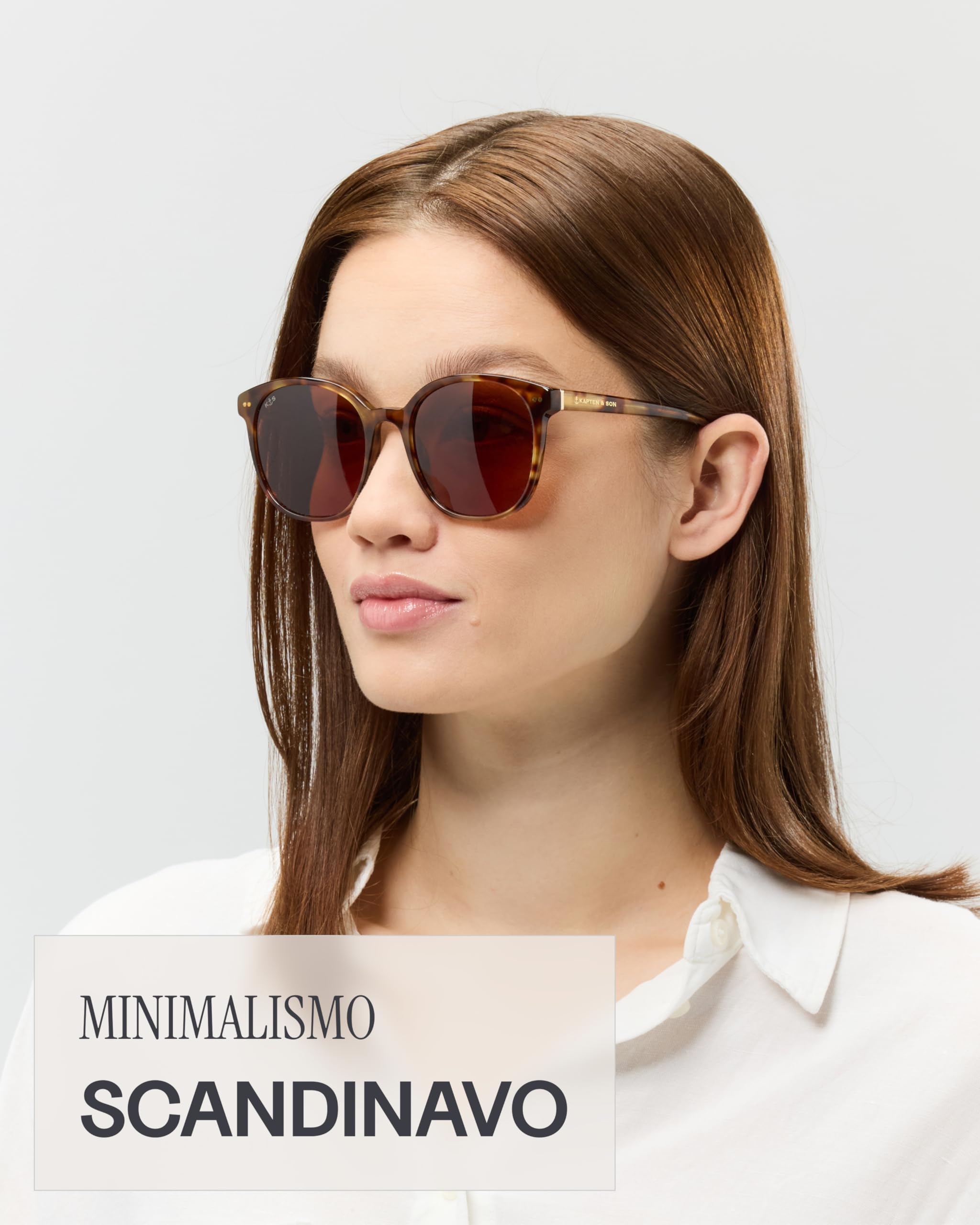 Kapten & Son Occhiali da sole Nairobi | Occhiali da sole donna e uomo con protezione solare e protezione UV | Forma elegante e rotonda | Unisex Sunglasses