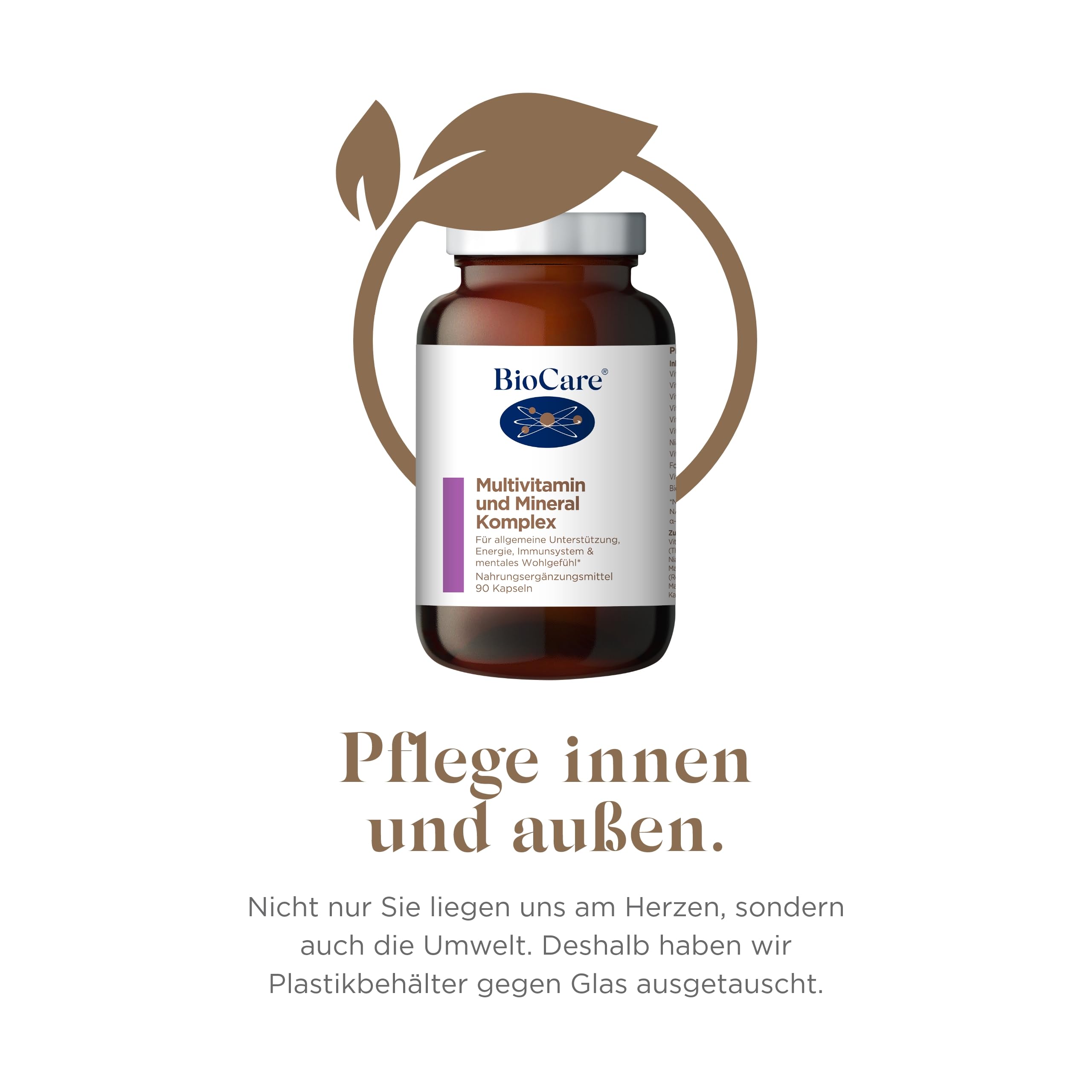 BioCare Multivitamine & Mineralien für Erwachsene, 90 Kapseln | Mit Vitaminen, Folsäure, Zink und mehr