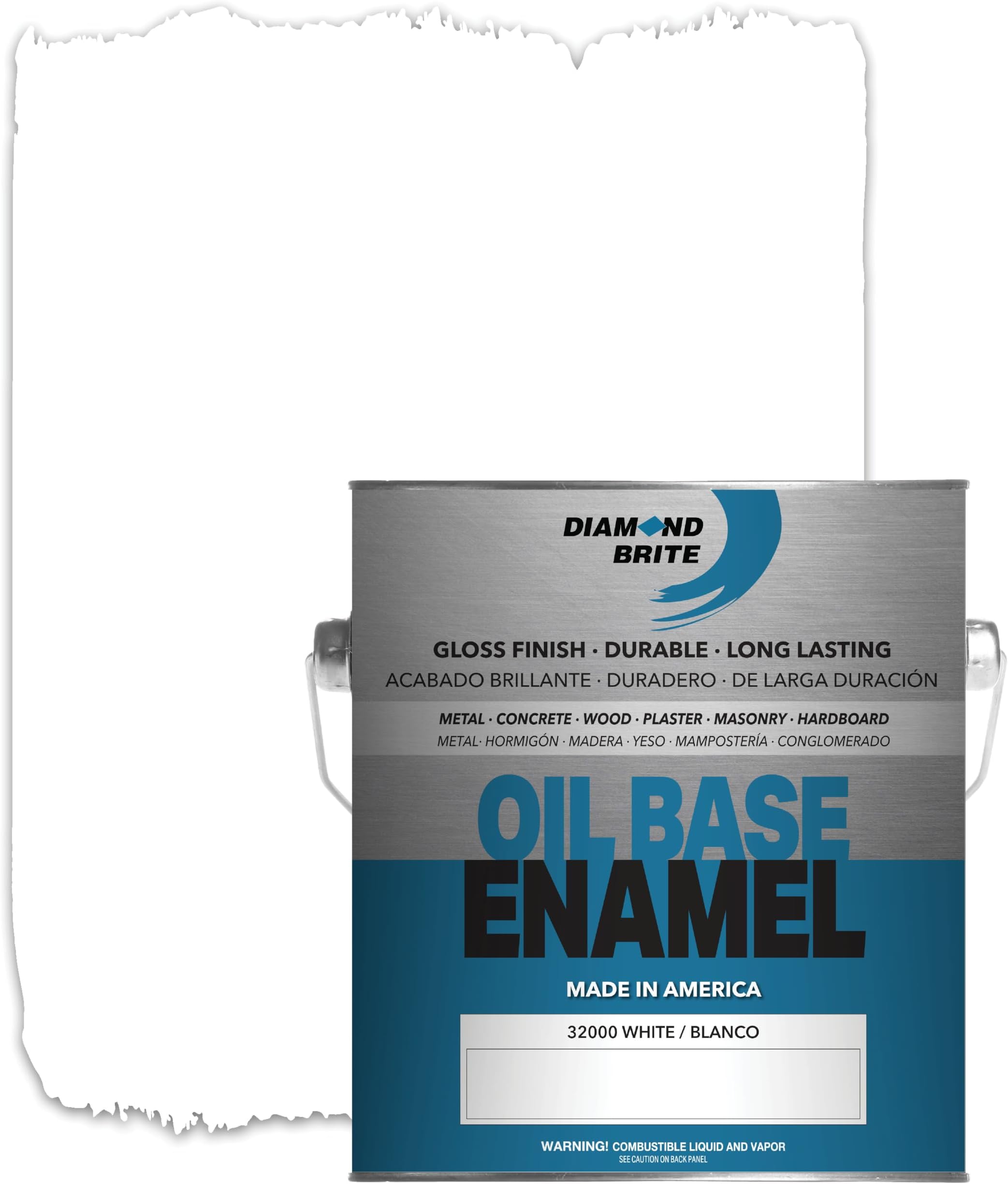 Diamond Brite Oil-Based Enamel Paint, White, 1 Gallon, 32000-1