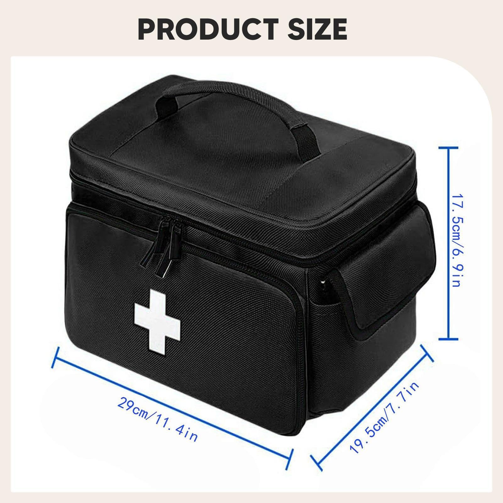 Trousse de Premiers Secours Vide, Sac de Rangement Portable, pour Le Bureau, La Randonnée et Les Activités de Plein Air