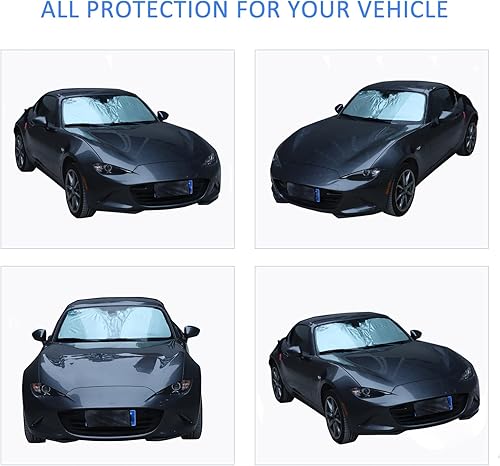 Miniatura 7 de Parasol para parabrisas original compatible con Mazda MX-5 ND 2016 2017 2018 2019 2020 2021 2022 2023 2024 protector reflectante para parabrisas de