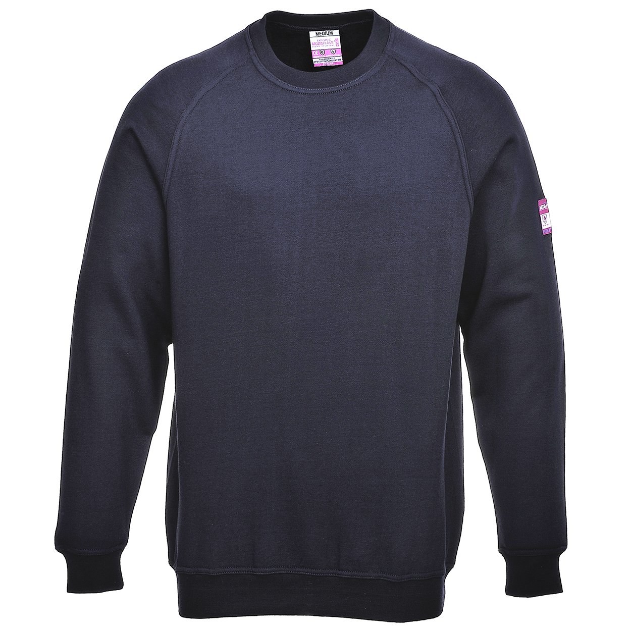 Portwest Navy Fr12 Flame Resistant Anti-Static Long Sleeve Sweatshirt